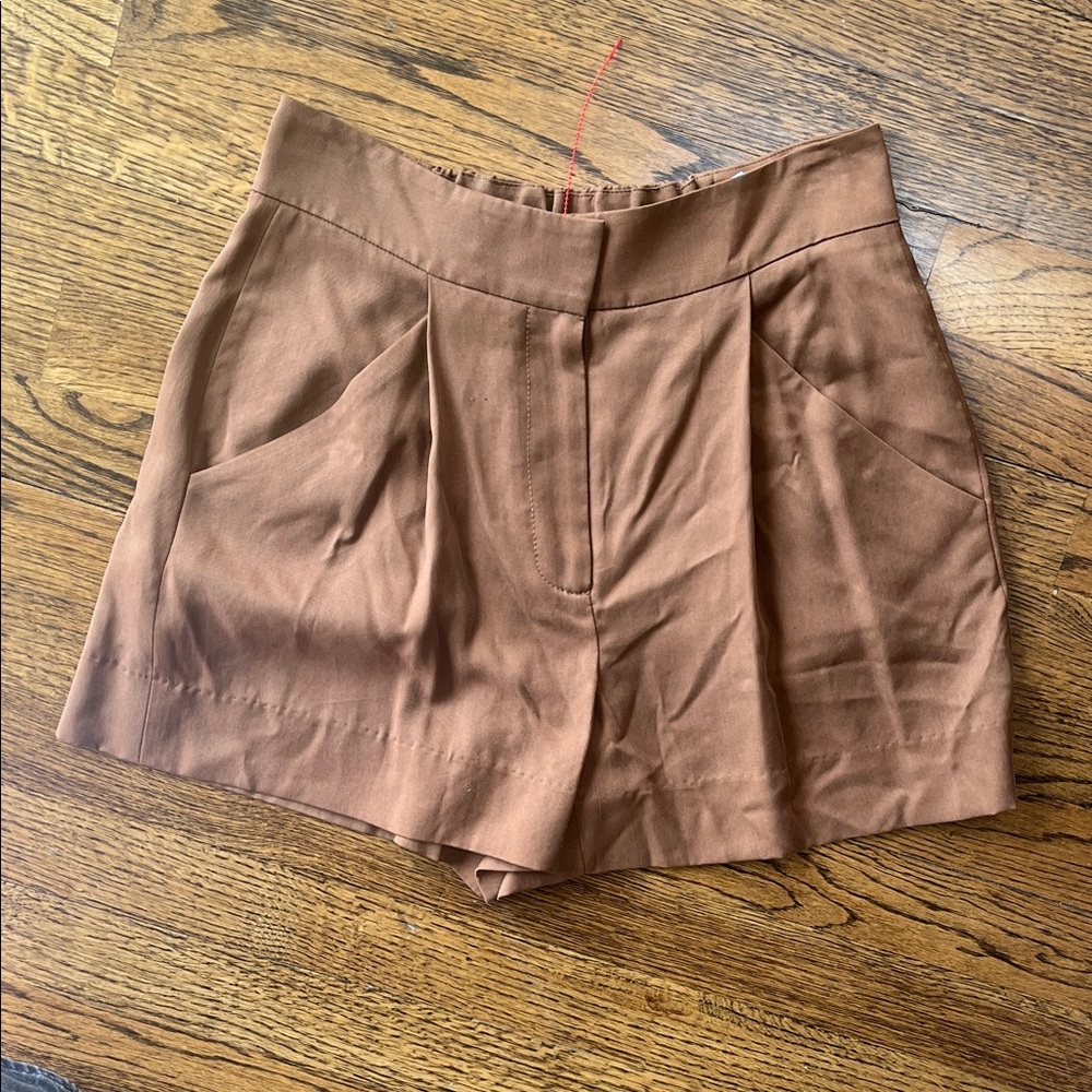 NEW - VERONICA BEARD - High-Waist Brown Women's Shorts - SAMPLE